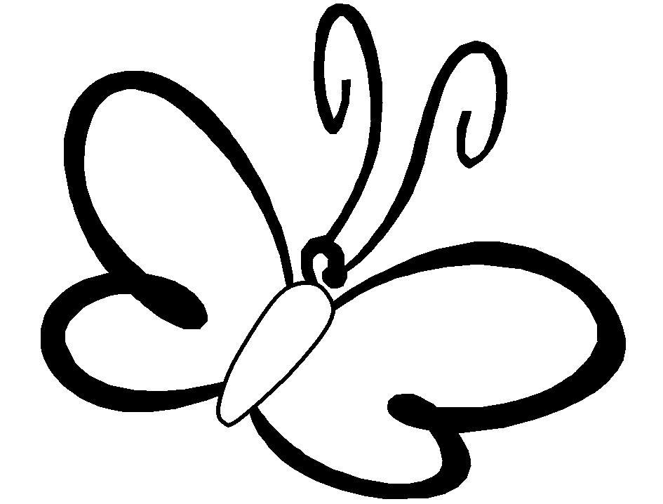 Simple Butterfly Coloring Sheet - Butterfly Coloring Pages 