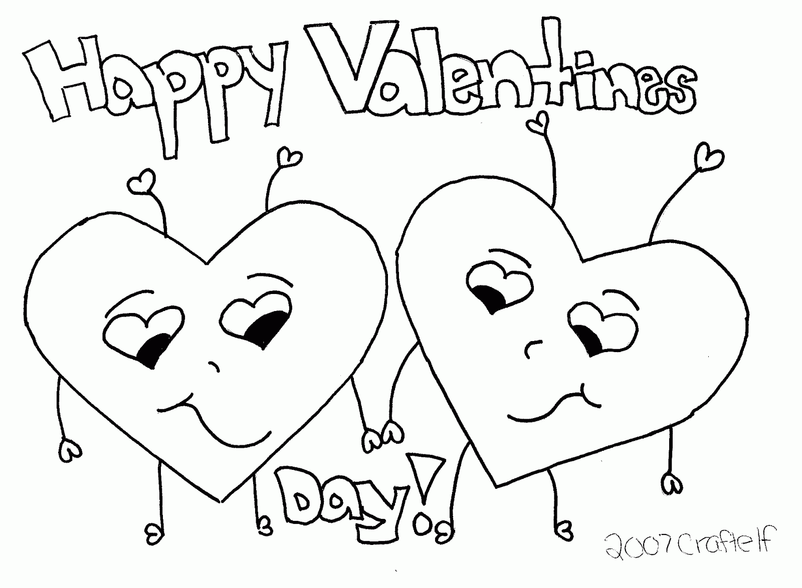 Coloring Pages Valentines Day Hearts - Coloring