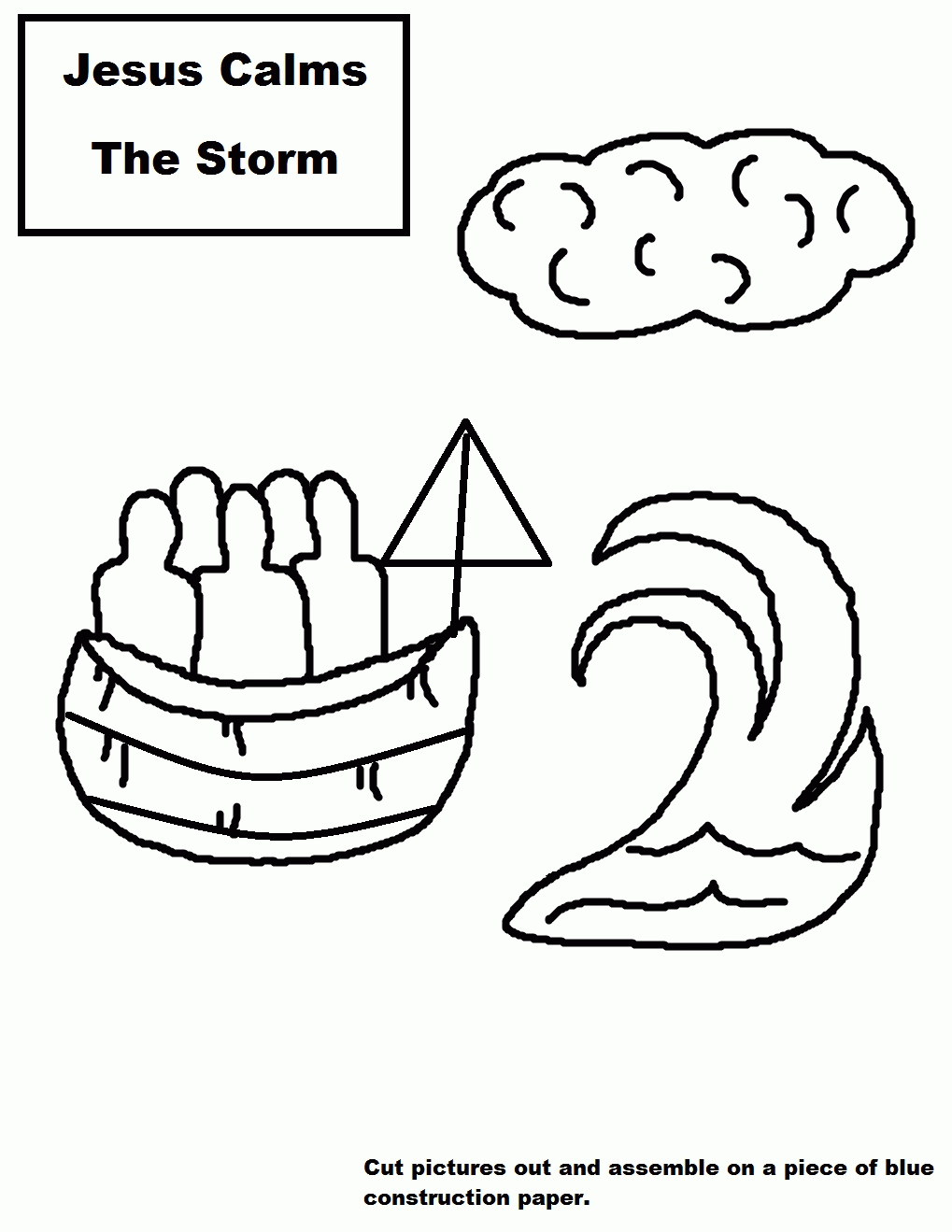 Jesus And The Storm Coloring Pages - Coloring Home