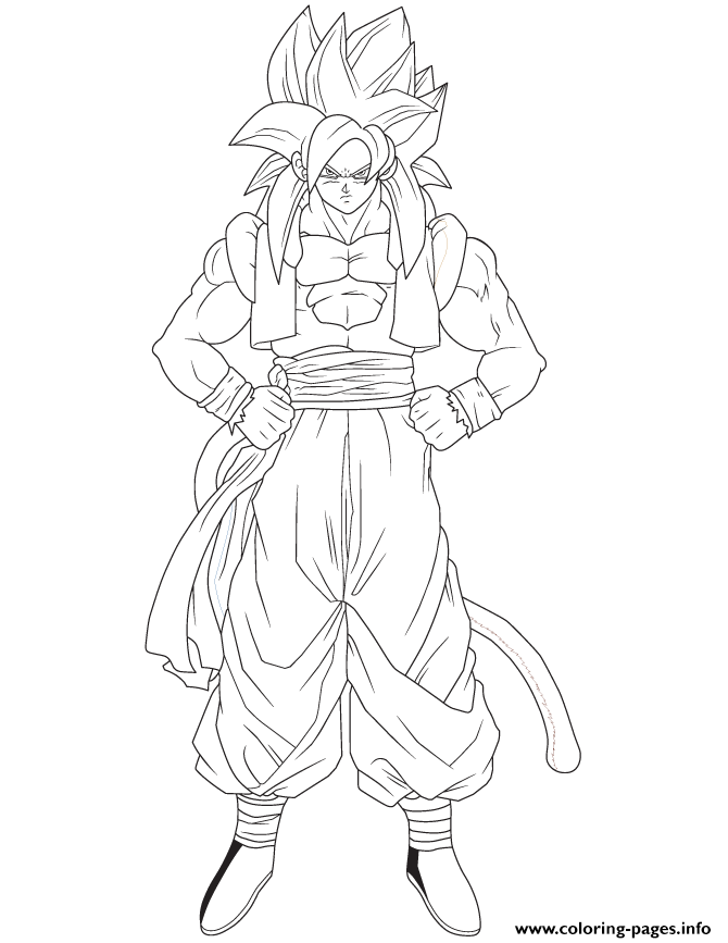Dragon Ball Z Ss4 Coloring Pages - Coloring Home