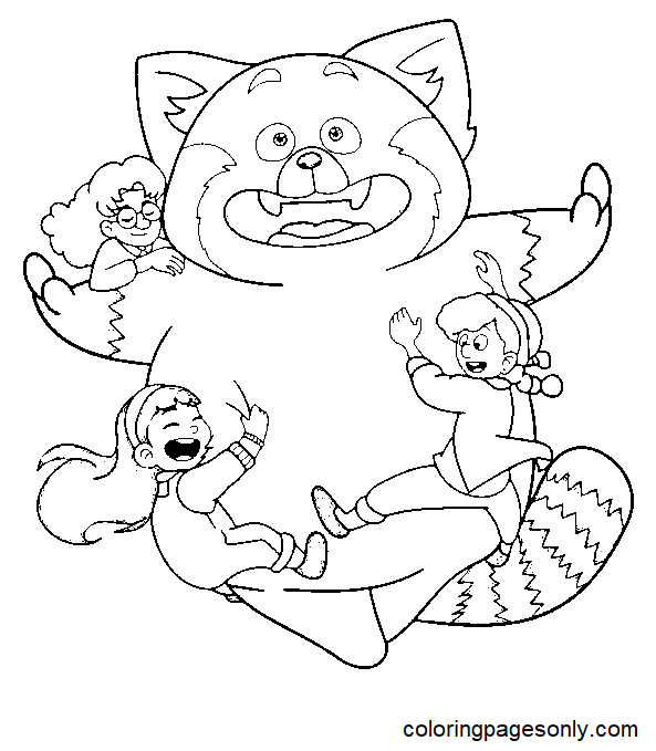 Turning Red Disney Pixar Coloring Pages - Turning Red Coloring Pages - Coloring  Pages For Kids And Adults