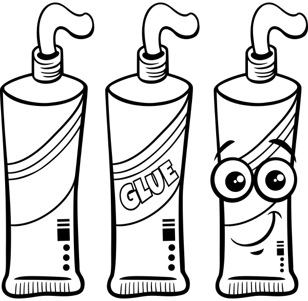 tube of glue character clip art coloring page - Royalty free photo  #27424984 | PantherMedia Stock Agency