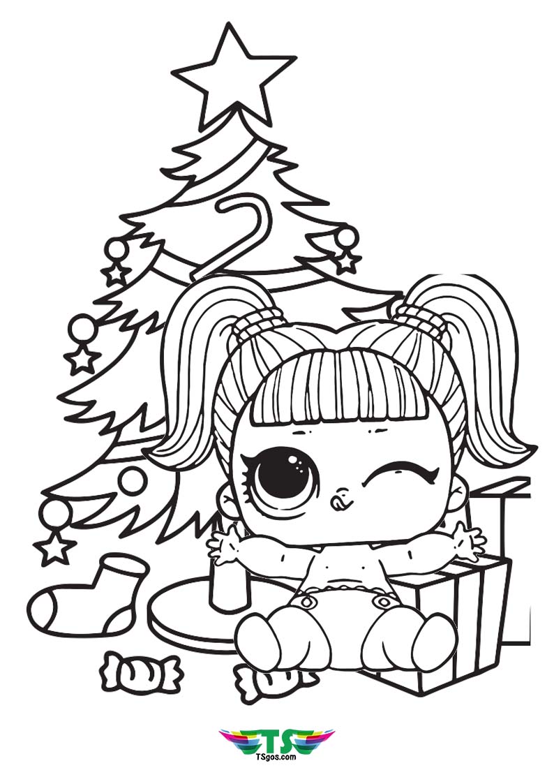 Baby Lol Dolls Christmas Edition Coloring Page - TSgos.com - TSgos.com