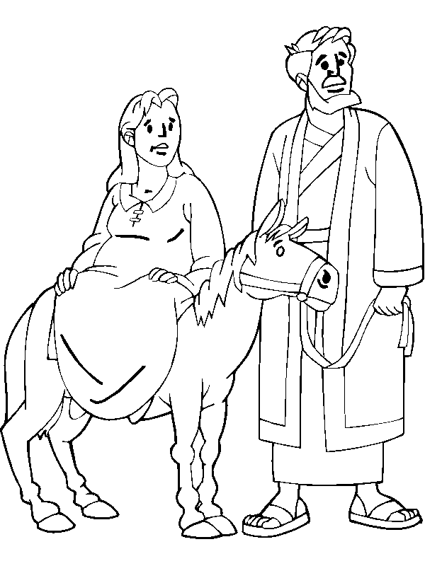 Mary And Joseph Coloring Pages - HiColoringPages