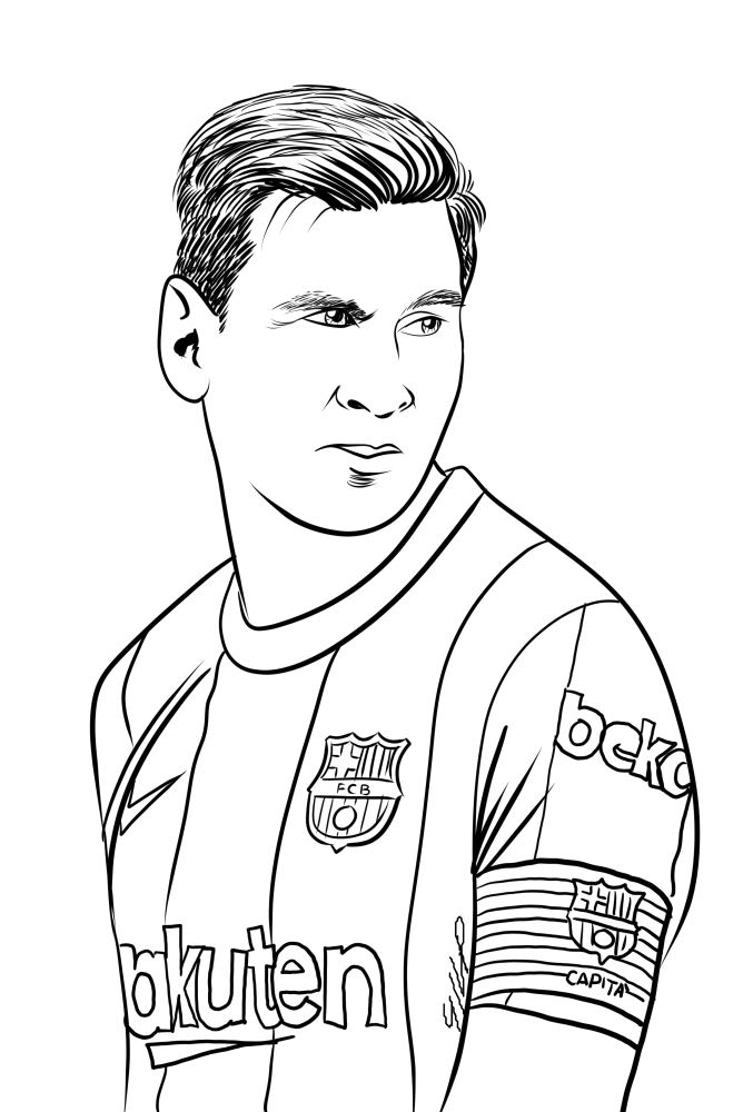 Lionel Messi 04 coloring page