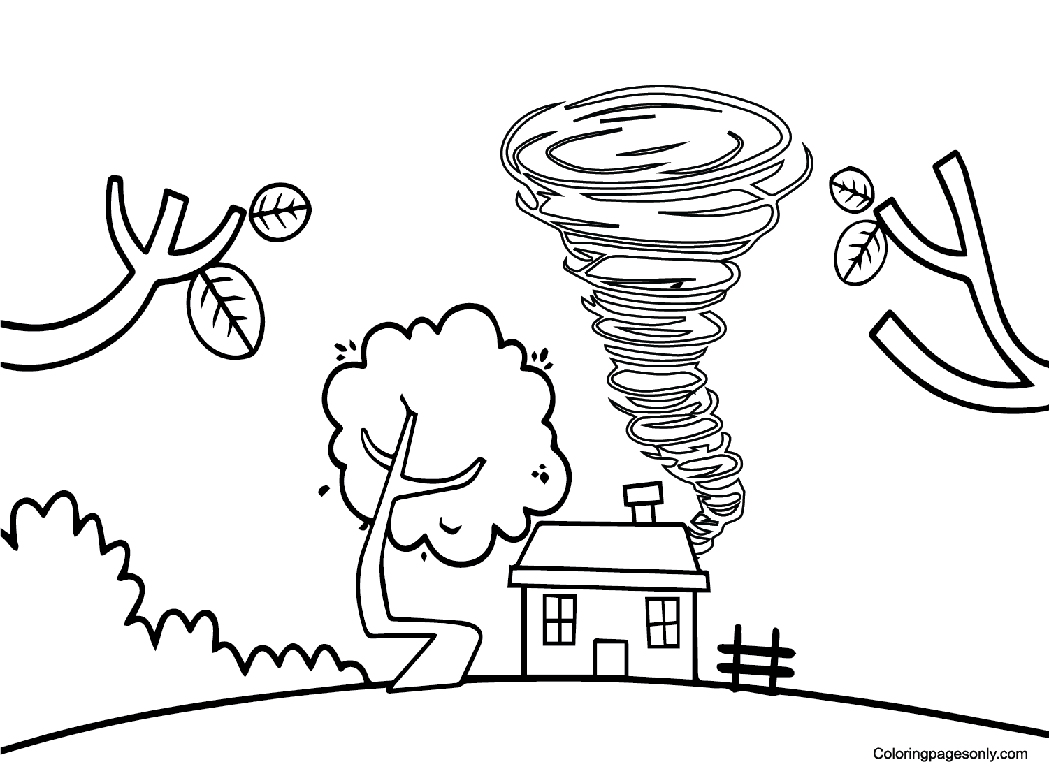 Tornado Coloring Page To Download And Print For Free - vrogue.co