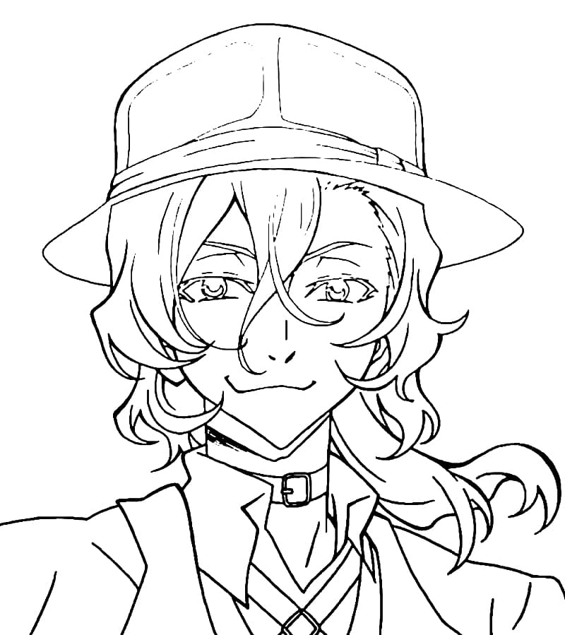 Chuuya Nakahara From Bungou Stray Dogs Coloring Page Coloring Page ...