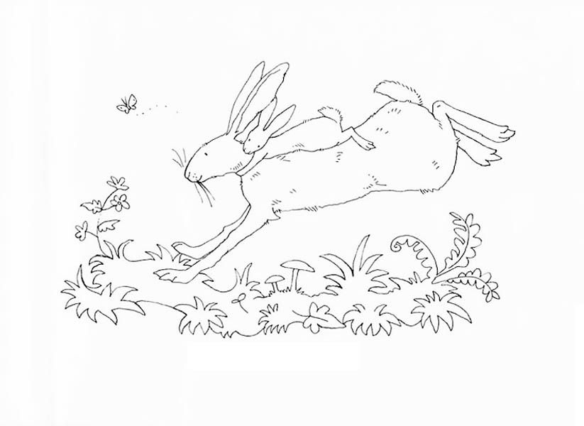 Guess How Much I Love You Little Nutbrown Hare Sitting on His ...