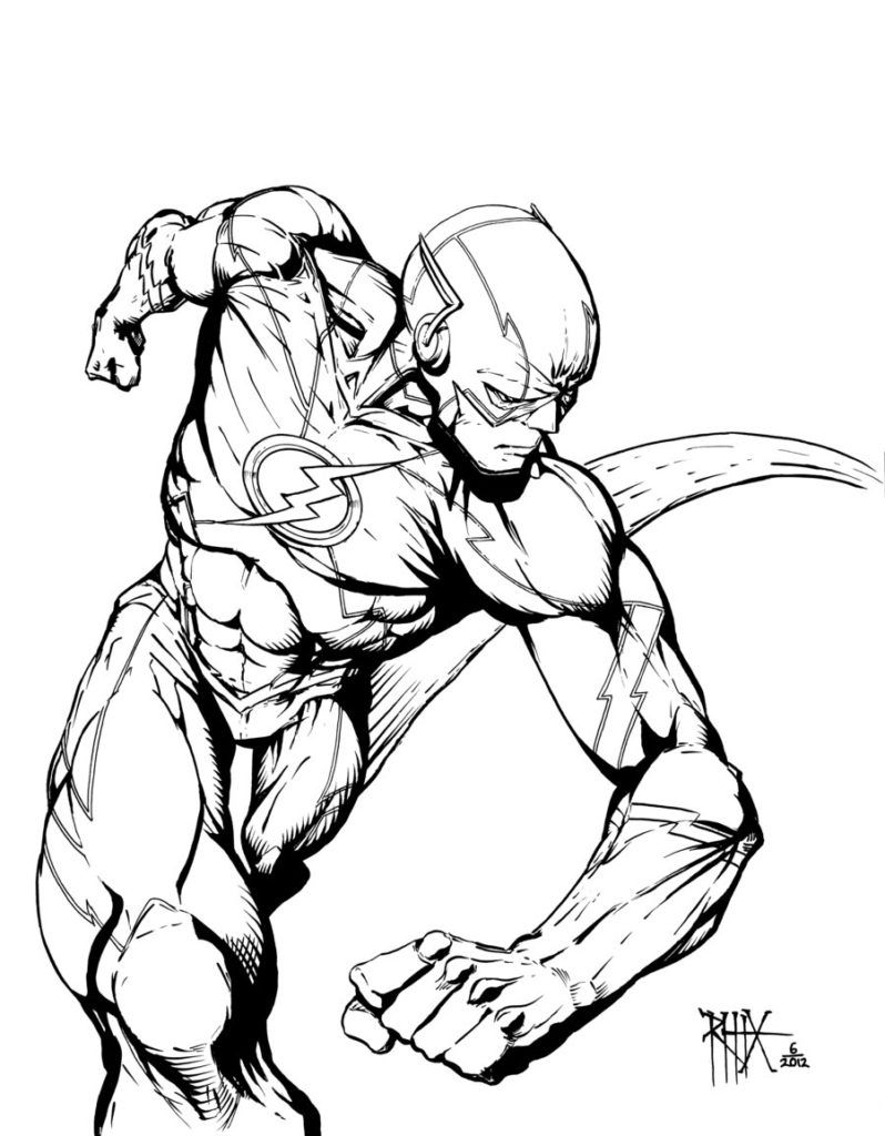 New Coloring Page: Flash Sketch (ink) By Rhixart On DeviantArt ...