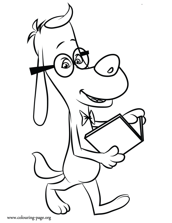 Mr. Peabody & Sherman - Mr. Peabody, a talking dog coloring page