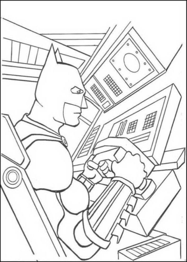 Batman Inside Batmobile Coloring Page - Batman Coloring Pages ...