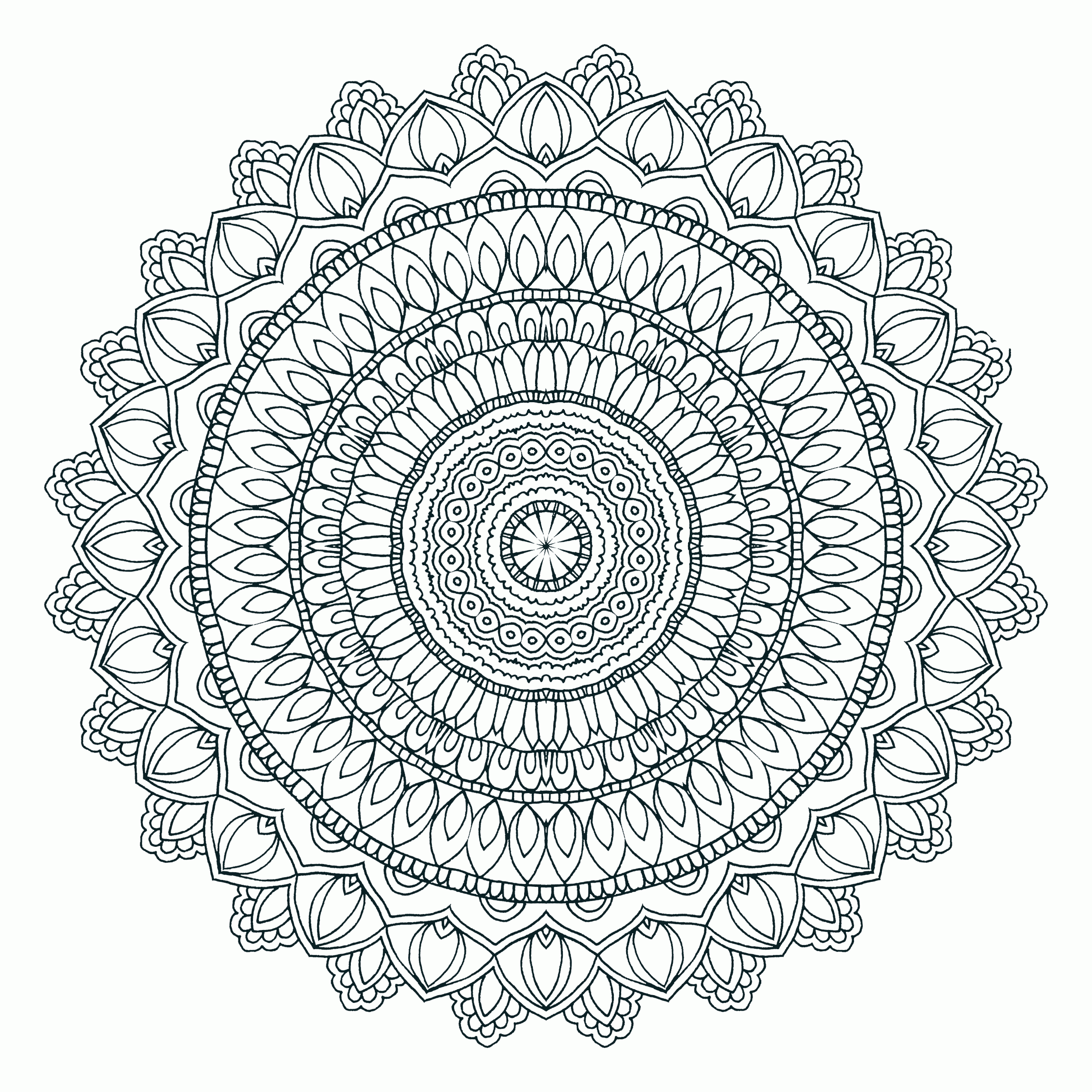 Intricate Mandala Coloring Pages   Coloring Home