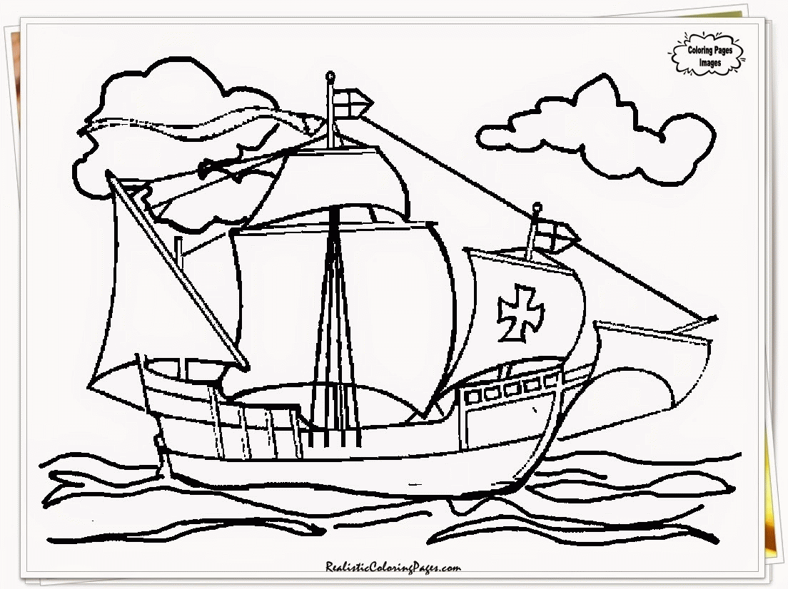 Columbus Day Coloring Pages Printable | Realistic Coloring Pages