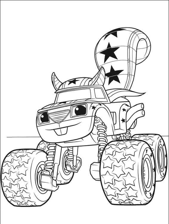 Darington Blaze And The Monster Machines Coloring Pages ...