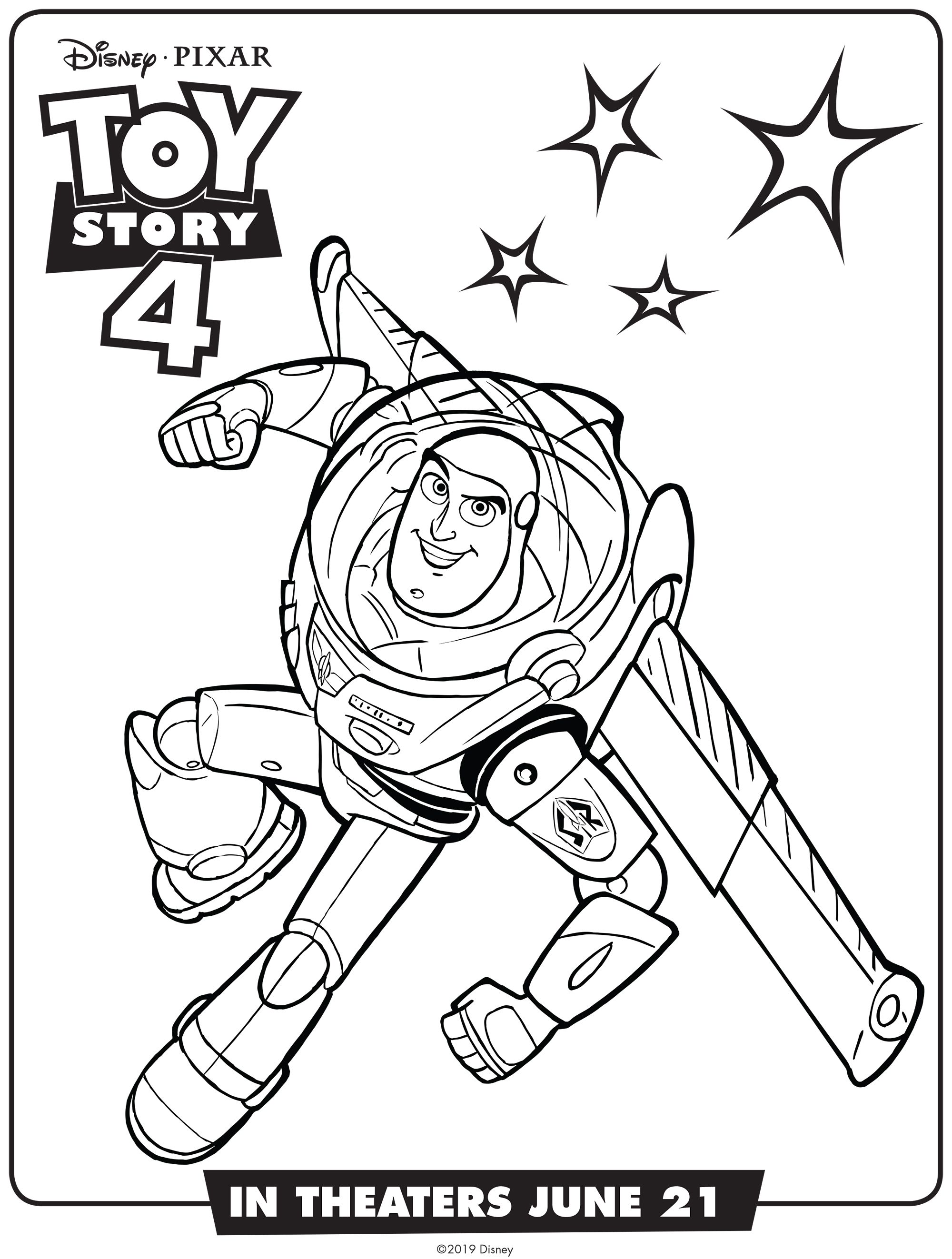 Toy Story 4 Buzz Lightyear Coloring Sheet #Disney | Toy ...