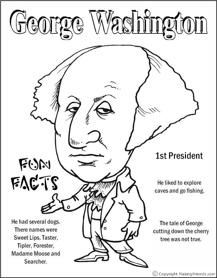Download Coloring Pages George Washington Coloring Page On Set ...