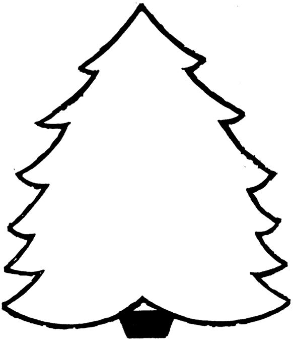 Lovely Blank Christmas Tree Coloring Page - Most Famous Quotes