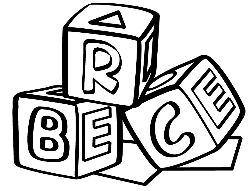 Alphabet Blocks Coloring Pages #4553 ABC Blocks Coloring Pages ...