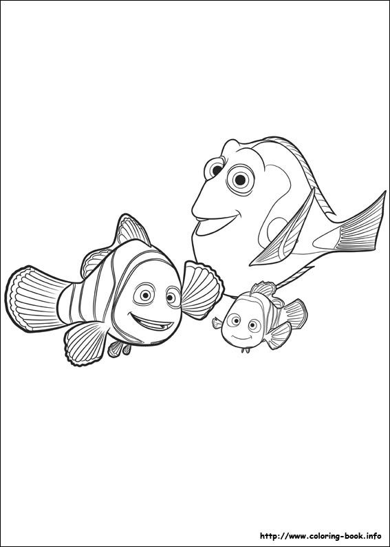 Finding Dory coloring pages on Coloring-Book.info