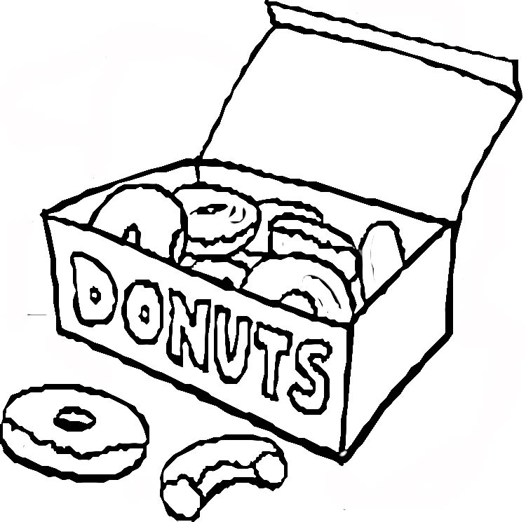 Donut Coloring Pages Coloring Home