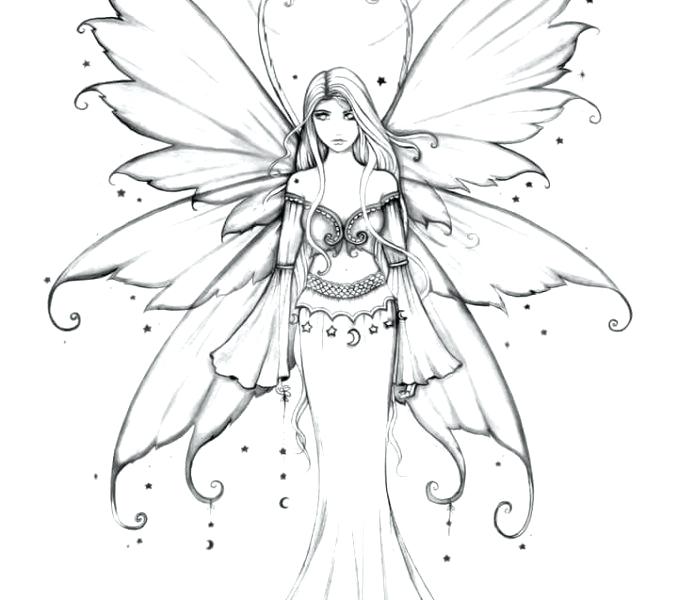 Hard Coloring Pages Of Fairies at GetDrawings.com | Free for ...