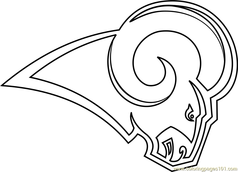 Los Angeles Rams Logo Coloring Page - Free NFL Coloring ...