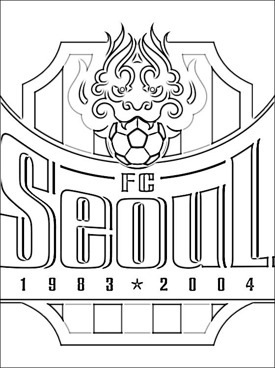 Emblem of FC Seoul coloring page | Coloring pages