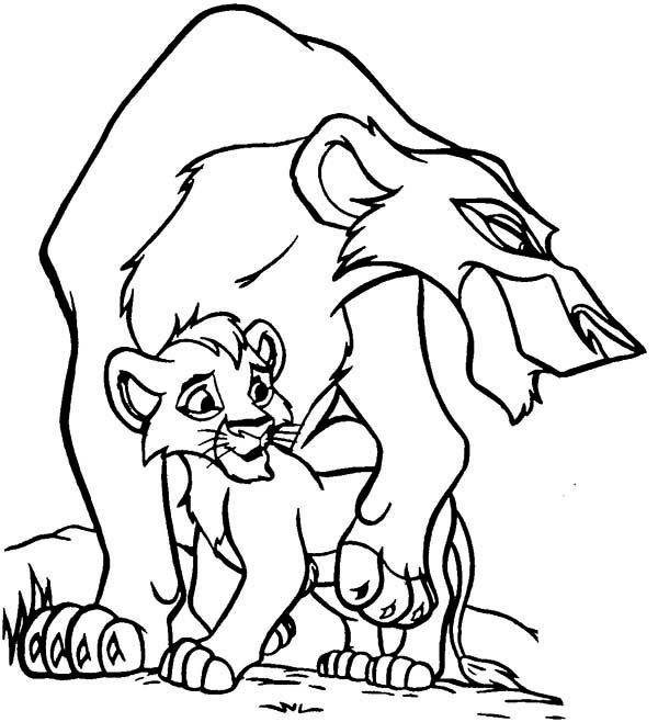 Remarkable Lion King Coloring Pages Online Photo Ideas Scar And His Son The  Page Download Print For Kids Flower From – azspring