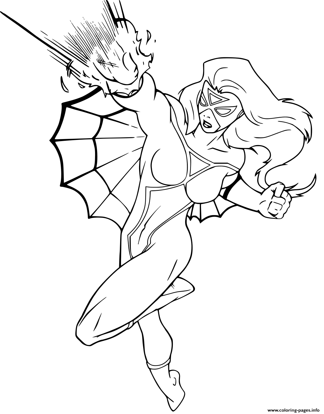 Spider Gwen Coloring Pages - Coloring Home.