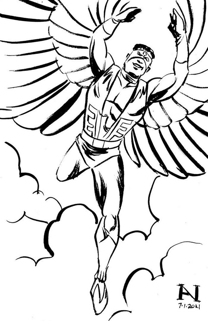The Falcon Marvel Coloring Page in 2020 | Marvel coloring, Falcon marvel, Coloring  pages