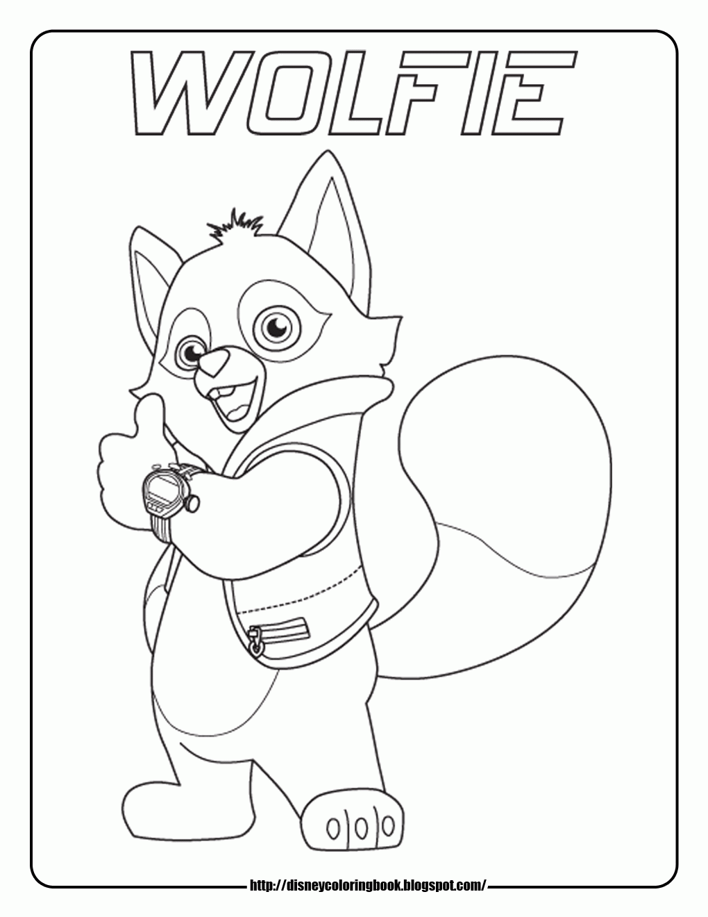 Special Agent Oso Wolfie Coloring Page