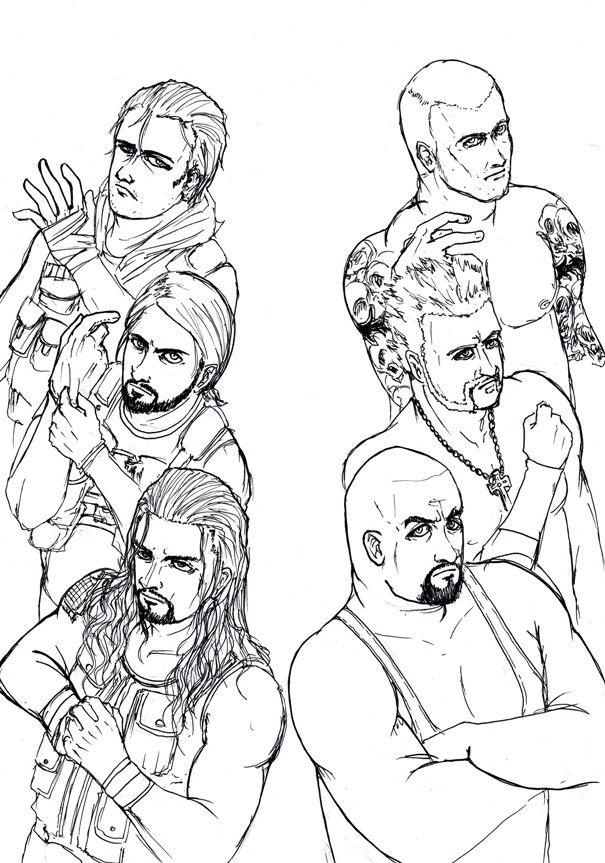 Download The Shield Wwe Coloring Pages For Pinterest - Coloring Home