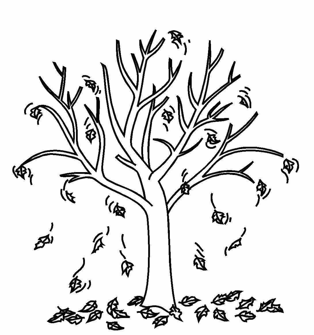 Download Bare Fall Tree Coloring Page - Coloring Home