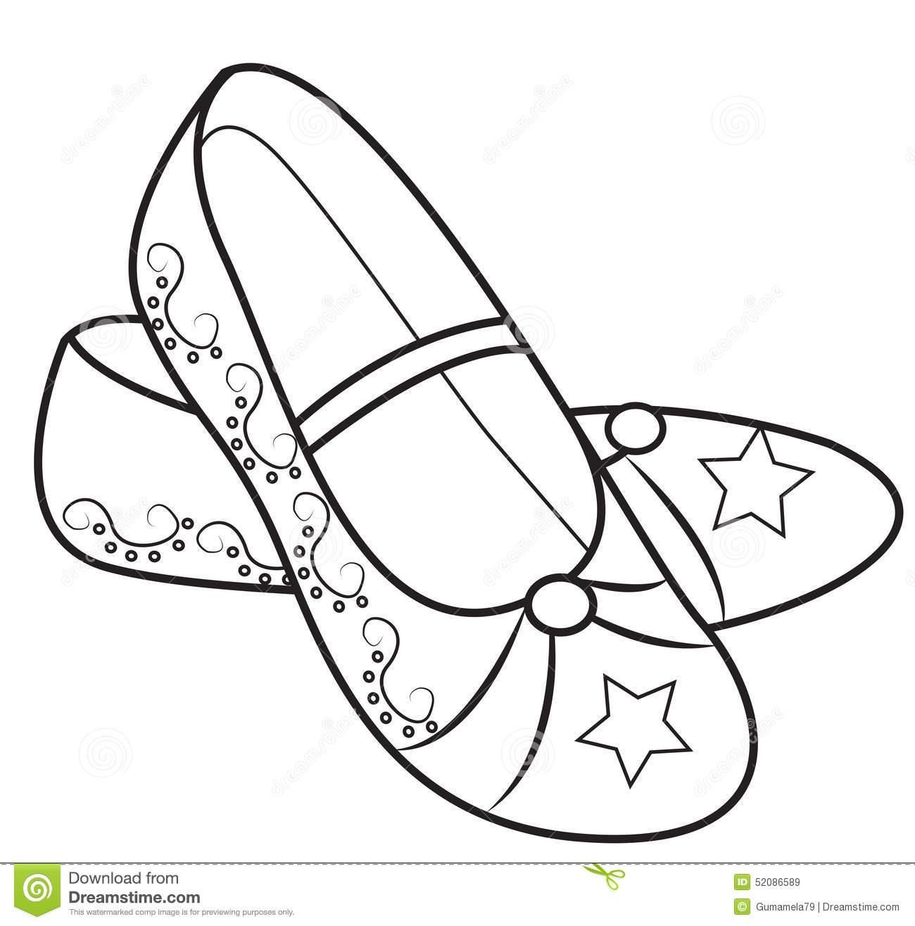 Coloring Page Shoes - Coloring Home