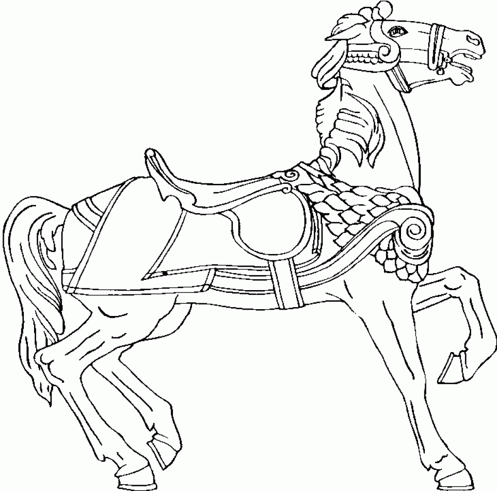 wild realistic rodeo horse coloring | Only Coloring Pages