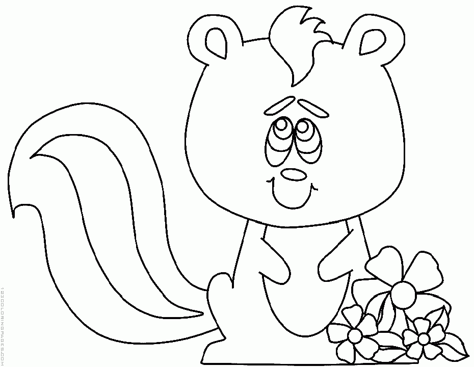 Skunk Coloring Pages