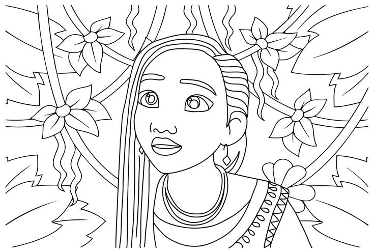 Asha Coloring Page | Coloring pages ...