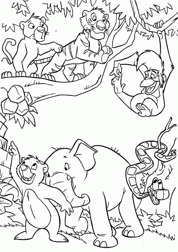 Jungle Printable Coloring Pages - Coloring Home