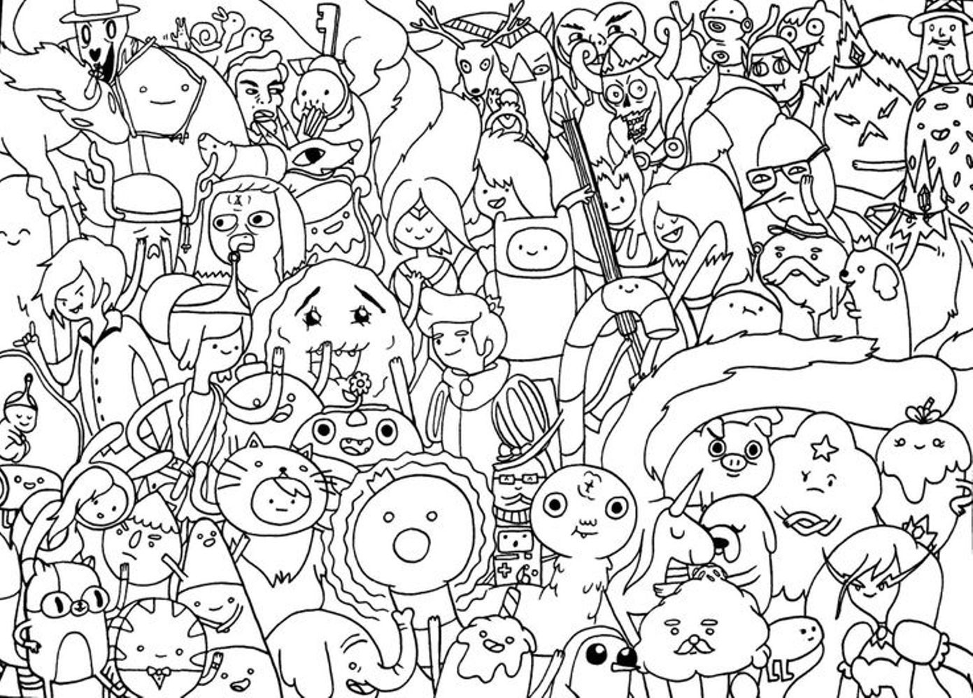Free Adventure Time Coloring Pages | Cartoon Coloring pages of ...