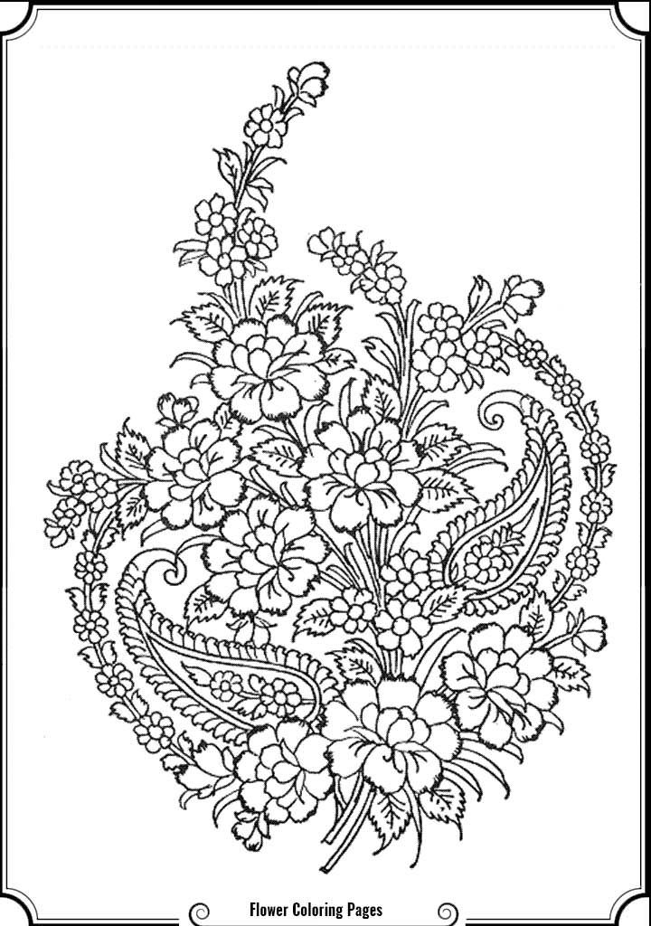 Complex Flower Coloring Pages - Cooloring.com