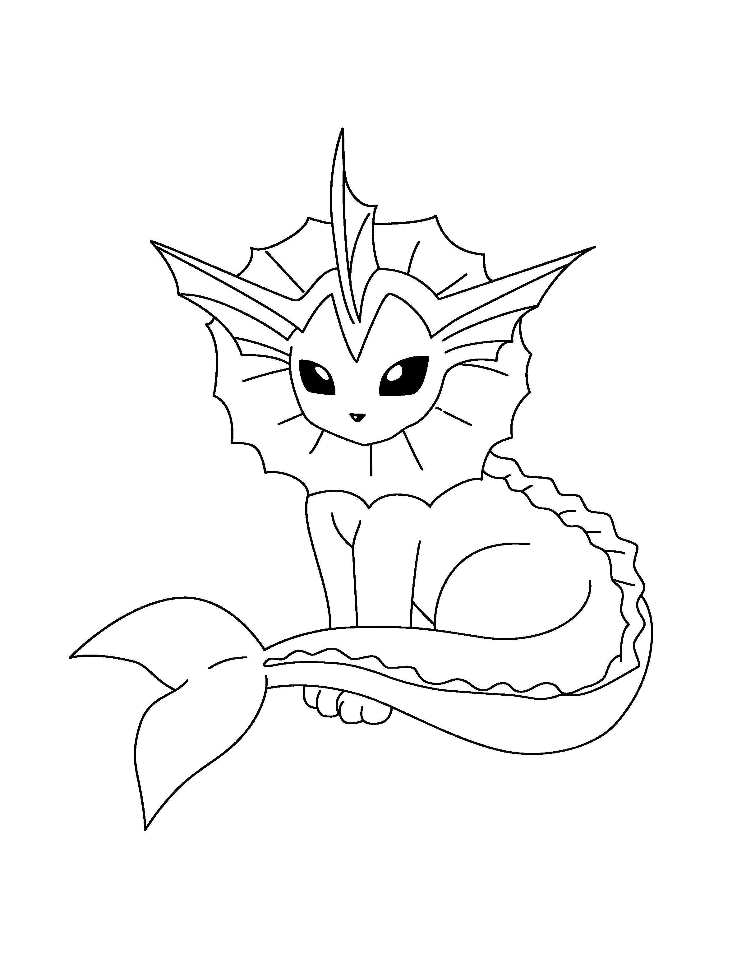 Pokemon Vaporeon Coloring Pages Coloring Home