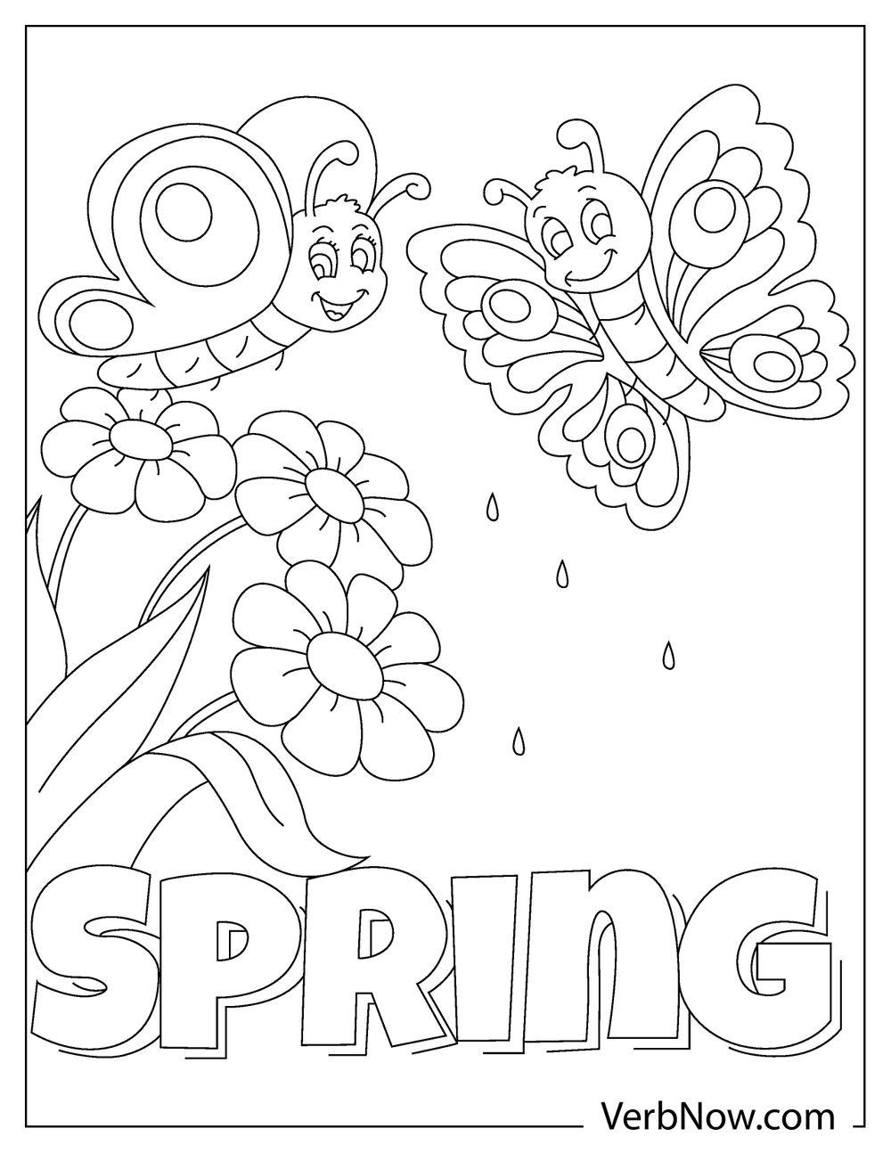 Free SPRING Coloring Pages & Book for Download (Printable PDF) - VerbNow