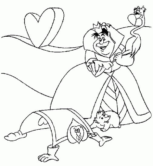 The Best Designs of Queen of Hearts Coloring Sheets | Alice in ...