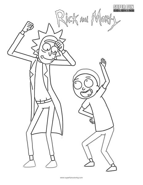 Rick And Morty Coloring Page Fun Coloring - Coloring Home