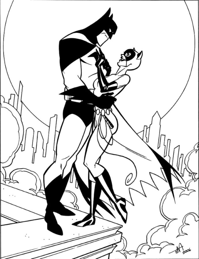 Coloring pages: Coloring pages: Catwoman, printable for kids & adults, free