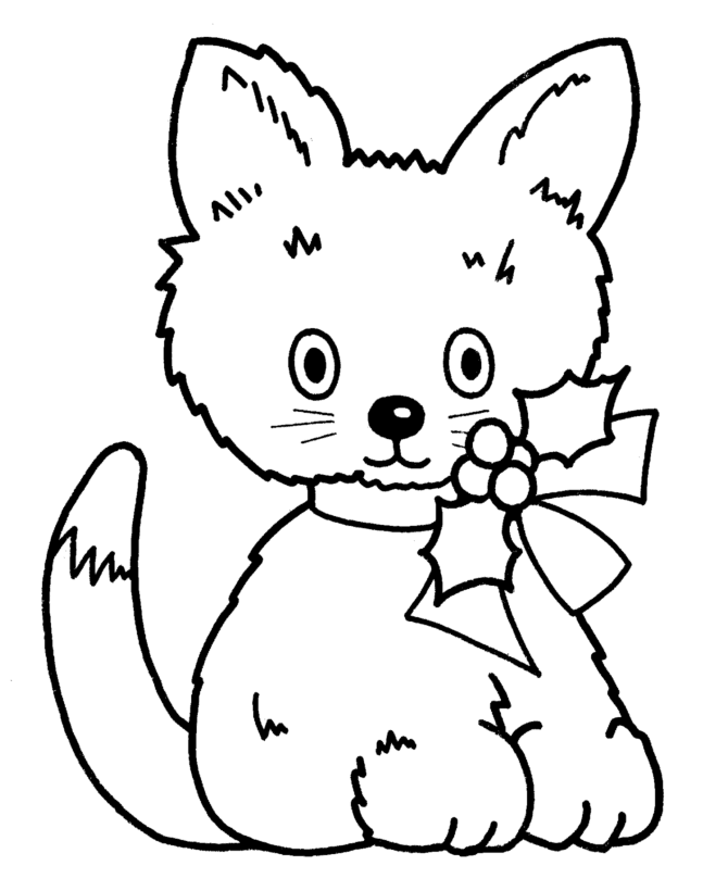 Christmas animals Colouring Pages