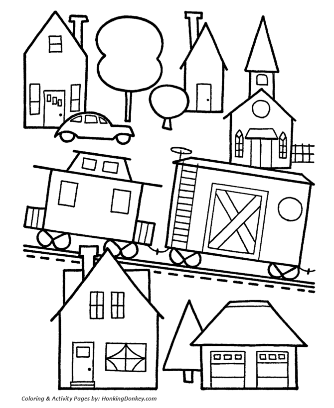 Christmas Train Coloring Pages Toy Coloring Home