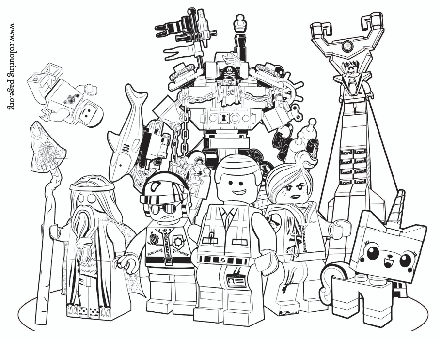 The Lego Movie - The Lego Movie characters coloring page