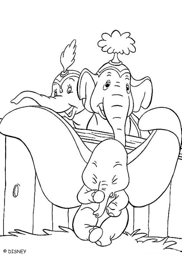 Dumbo coloring pages - Dumbo and the elephant