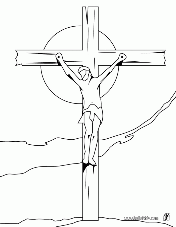Jesus Crucifixion Coloring Pages | 99coloring.com